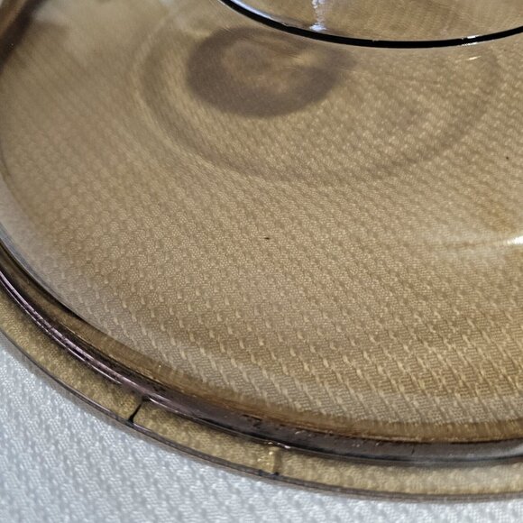 Pyrex Visions Fireside Lid 8.5" amber pot Corning Glass V 2.5C replacement - Picture 3 of 8